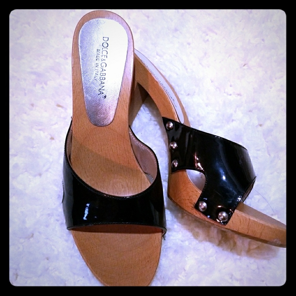 D&G classic wood sandal